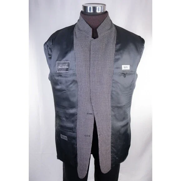 MANI Vintage Sport Coat Jacket Blazer Men Size 42R Textured Two Button WOOL - Picture 11 of 16